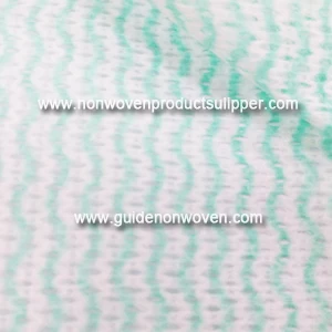 China Green Wave Printing 70% Viscose 30% Polyester 10 Mesh Duty Wipes Spunlaced Non-woven Fabric manufacturer