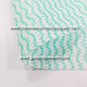 China Green Wave Printing 70% Viscose 30% Polyester 10 Mesh Duty Wipes Spunlaced Non-woven Fabric manufacturer