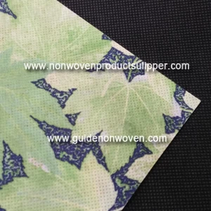China JL-4048 Leaf Printing Polyester Spunbond Non Woven Fabric For Packaging And Decoration manufacturer