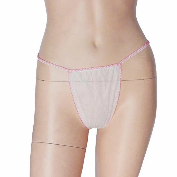 Nicht gewebtes Frauen-Einweg-Bikini-Höschen G-String-sexy T-Back-Unterwäsche für den Spritzgerüsthersteller