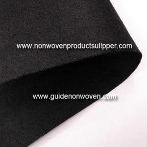 China PDSC-B Black Color Needle Punched Non woven Fabric For Shoes and Hats manufacturer
