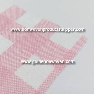 China Pink Square Printing 100% Viscose Plain Cleaning Wipes Spunlace Nonwoven Fabric manufacturer