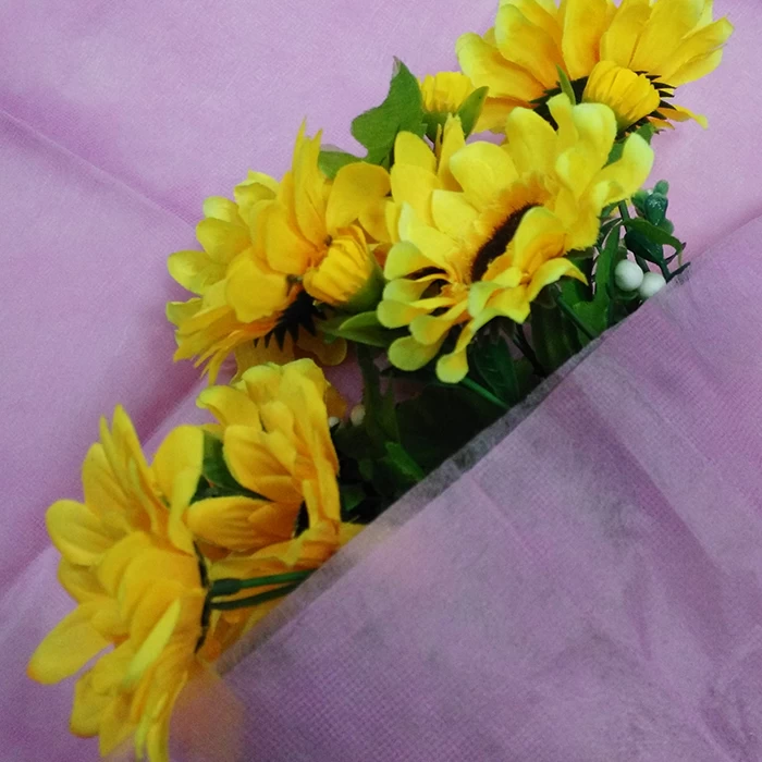 China Polyester Spunbond Non-Woven Flower Wrapping, Non-Woven Packing Material Factory, Flower Packing Roll Supplier manufacturer