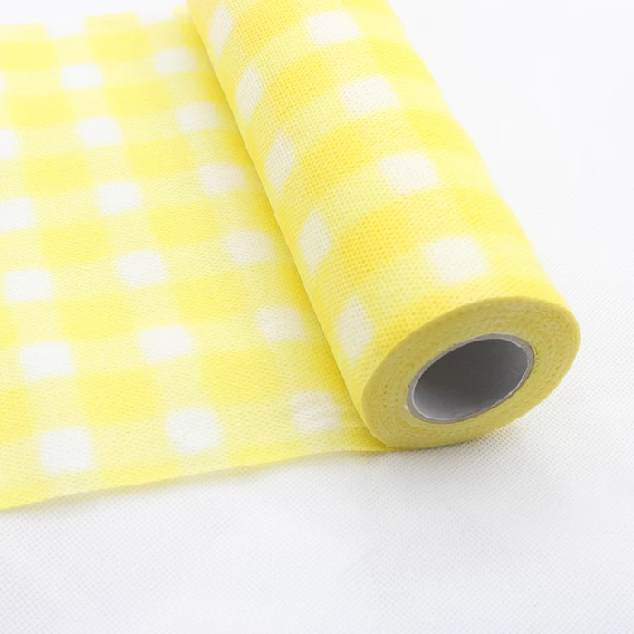 China Polyester Viscose Fabric Spunlace Nonwoven Kitchen Wipes Roll Factory manufacturer