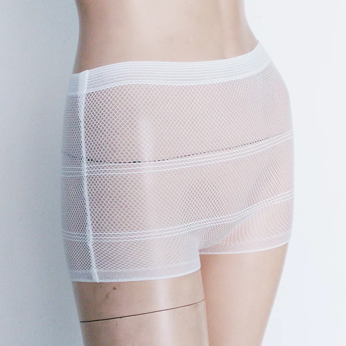 China Postpartum Seamless Disposable Nylon Mesh Briefs High Waist Panties Shorts Spa Underwear Supplier manufacturer