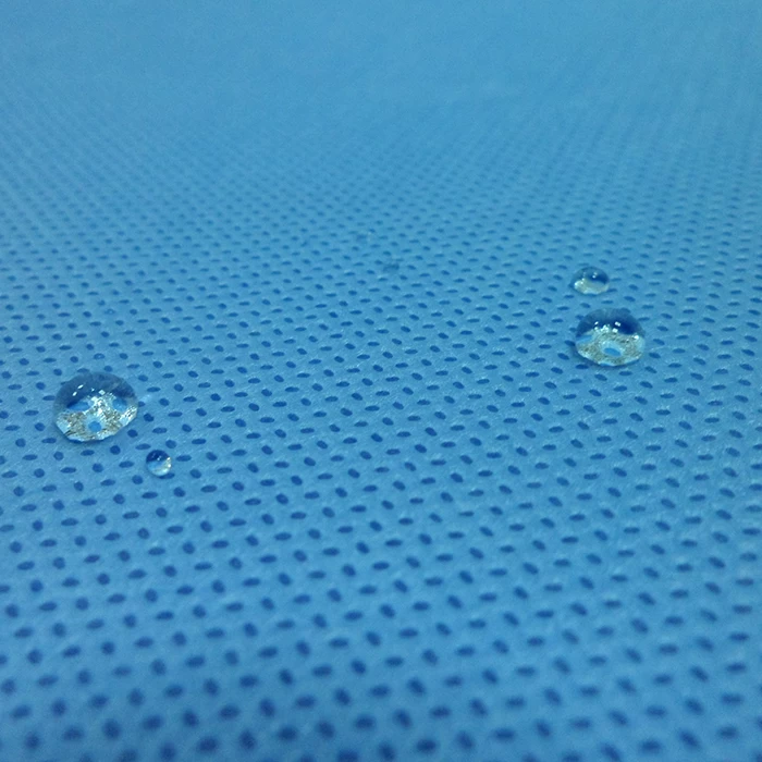 China SMS Non-Woven Hydrophobic Medical Blue Fabric manufacturer