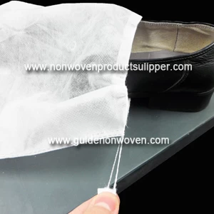 China XS-WCSB White Color Non woven Dust-proof Disposable Drawstring Shoe Bag manufacturer