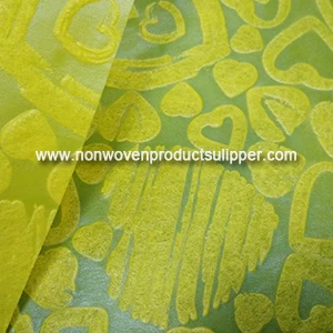 China Yellow Heart-shaped Embossing GT-HSTE01 PP Spunbonded Non Woven Gift Packaging Materials On Sales manufacturer