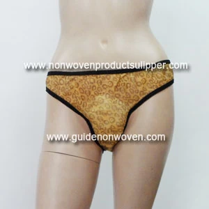 China ZK01 Leopard Printed Disposable Non Woven Panty with Sanitary Napkins manufacturer