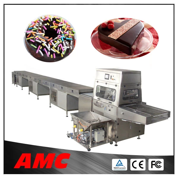 Enrober chocolate machine factory price with 10 meter 10 meter PU belt cooling tunnel