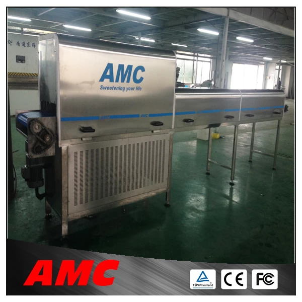 Supplier Stainless steel snack conveyor for jelly and cosmetic cooling tunnel