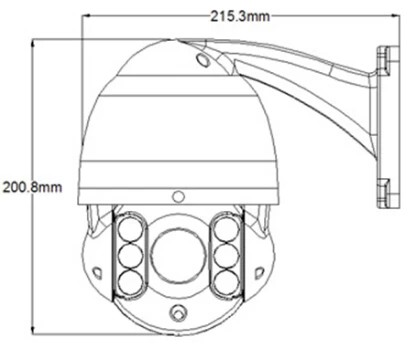 MVTEAM AHD Speed dome camera size