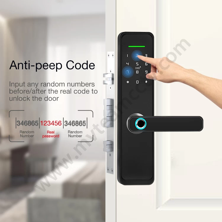 High Security Anti Theft Smart Lock Door Thumbprint Biometric Intelligent Electronic Fingerprint WiFi TTLock Tuya Door Lock 