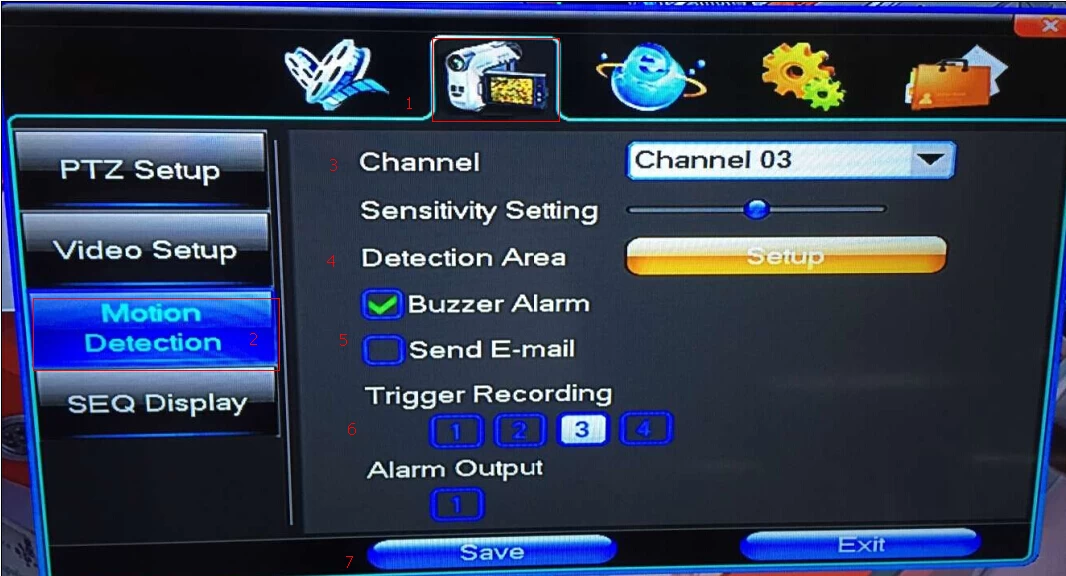 Dvr motion hot sale detection sensitivity