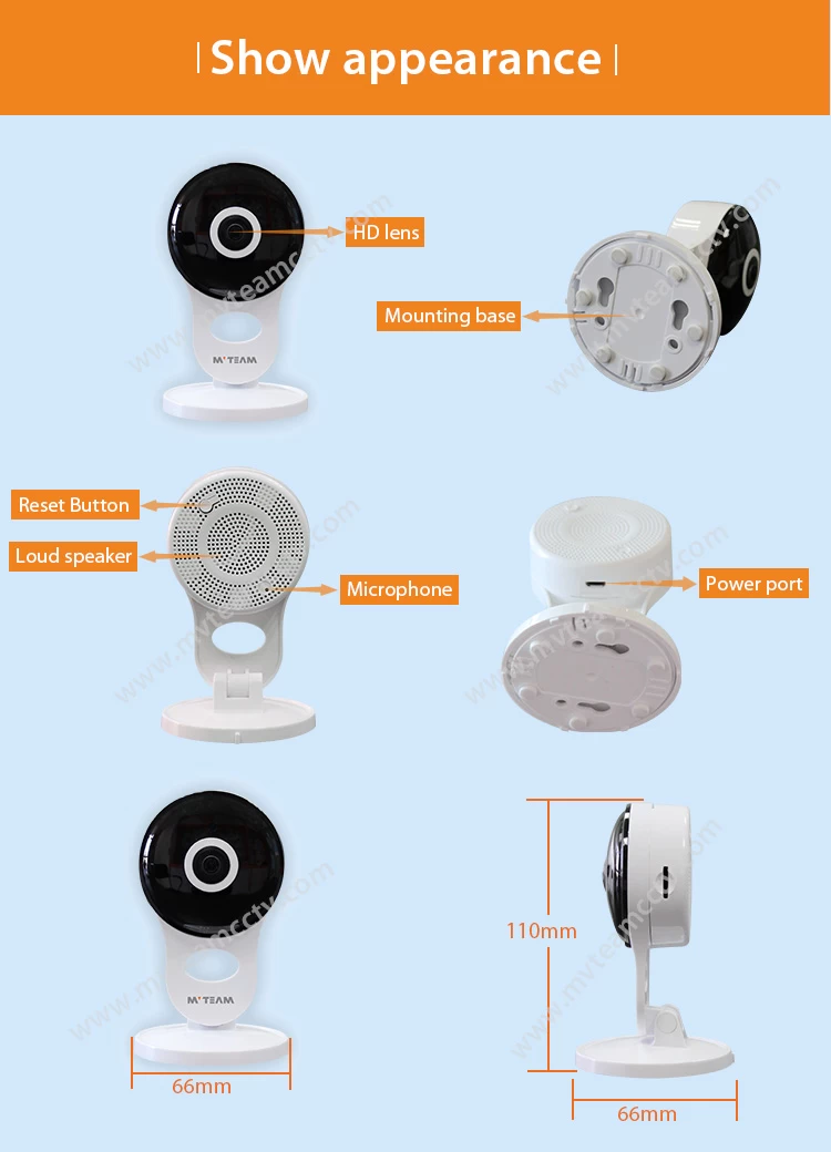 2MP 1080P 180° Panorama IP Wireless Surveillance Camera(H100-A5)