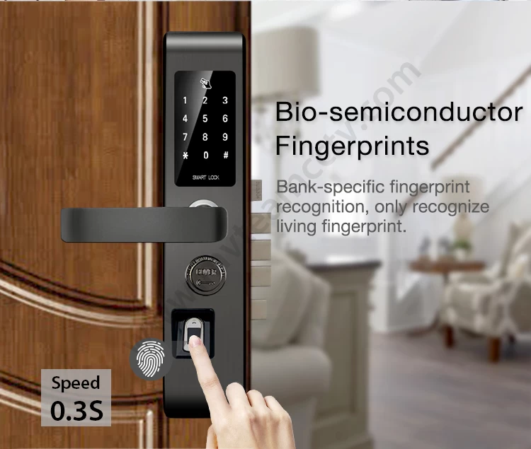 WiFi Smart Front Door Lock Safe And Intelligent Keyless Life Luxurious Stainless Steel Fingerprint Bluetooth Smart Lock