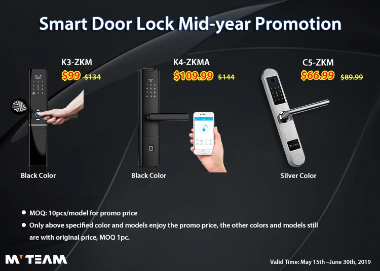 MVTEAM Smart Door Lock 2019 Mid Year Big Promotion From May 15 to June 30 