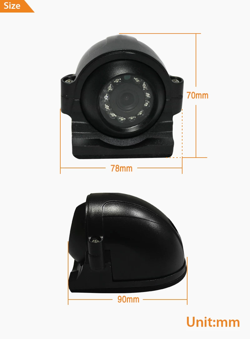 Vandal-proof Car Safety Monitoring IP CCTV Camera 1080P HD Indoor Vehicle  Security Camera