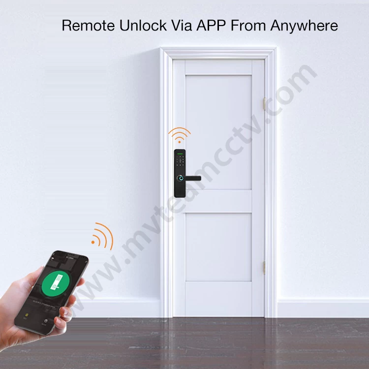 High Security Anti Theft Smart Lock Door Thumbprint Biometric Intelligent Electronic Fingerprint WiFi TTLock Tuya Door Lock 