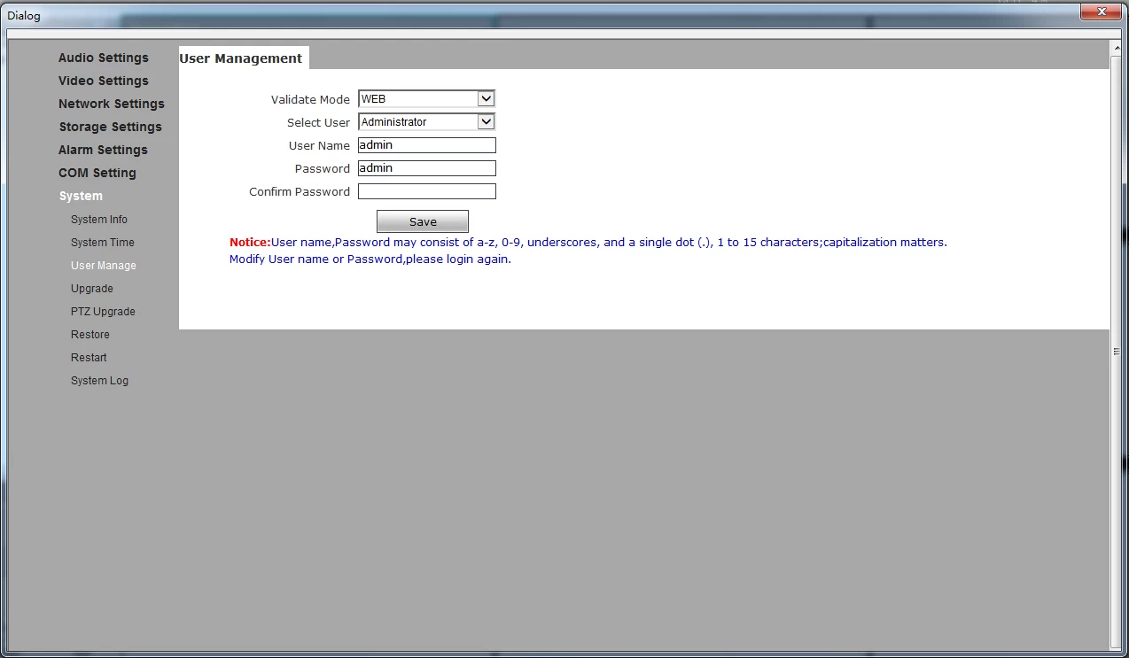 reset mvteam ip camera password