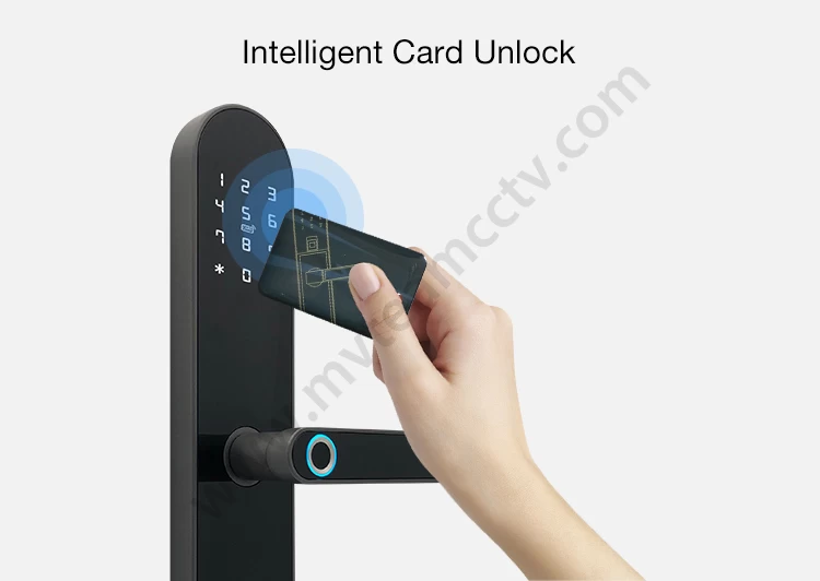 China Factory Price Fingerprint Smart Door Lock Digital M1 Card WiFi APP Bluetooth Smart Home Hotel WiFi Door Lock System