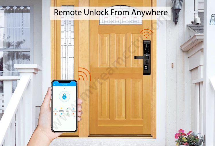 WiFi Smart Front Door Lock Safe And Intelligent Keyless Life Luxurious Stainless Steel Fingerprint Bluetooth Smart Lock