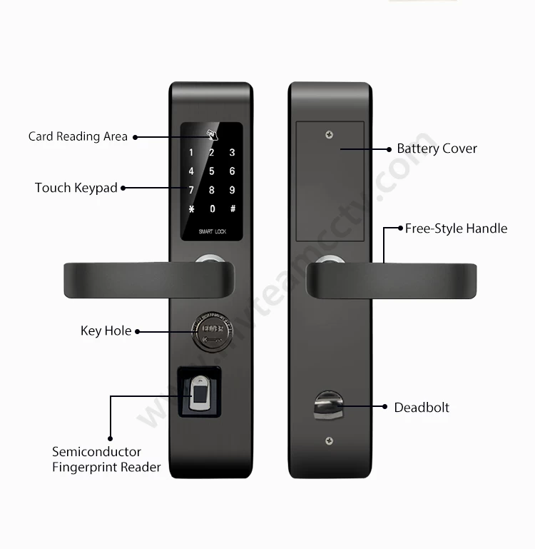 WiFi Smart Front Door Lock Safe And Intelligent Keyless Life Luxurious Stainless Steel Fingerprint Bluetooth Smart Lock