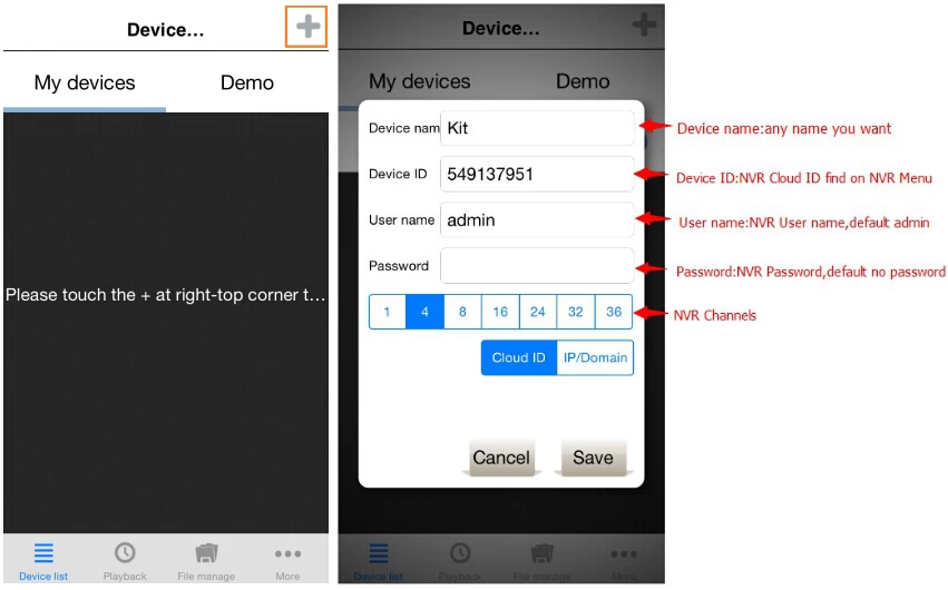 add device on eseenet