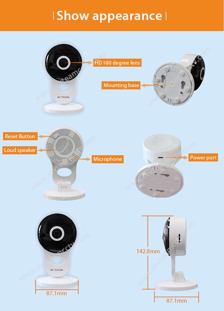 Wholesales Price P/T Rotation 1080P 2MP Best Wifi Monitor Camera(H100-Q8)