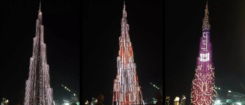 Light Show of Khalifa Tower