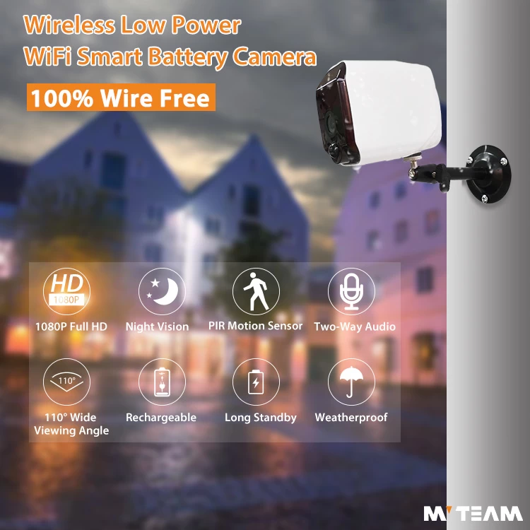 Wireless Mini Battery WiFi Camera Outdoor Waterproof Smart IP Security Camera For Home, Office, Pets, Villa 