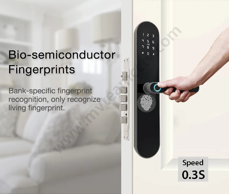 China Factory Price Fingerprint Smart Door Lock Digital M1 Card WiFi APP Bluetooth Smart Home Hotel WiFi Door Lock System