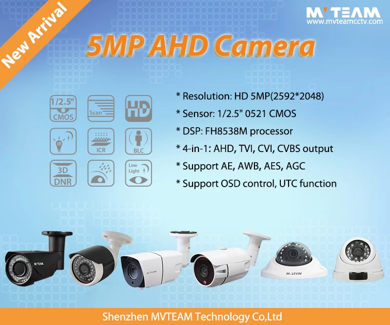 New Arrival! 5MP AHD TVI CVI CVBS Hybrid CCTV Camera