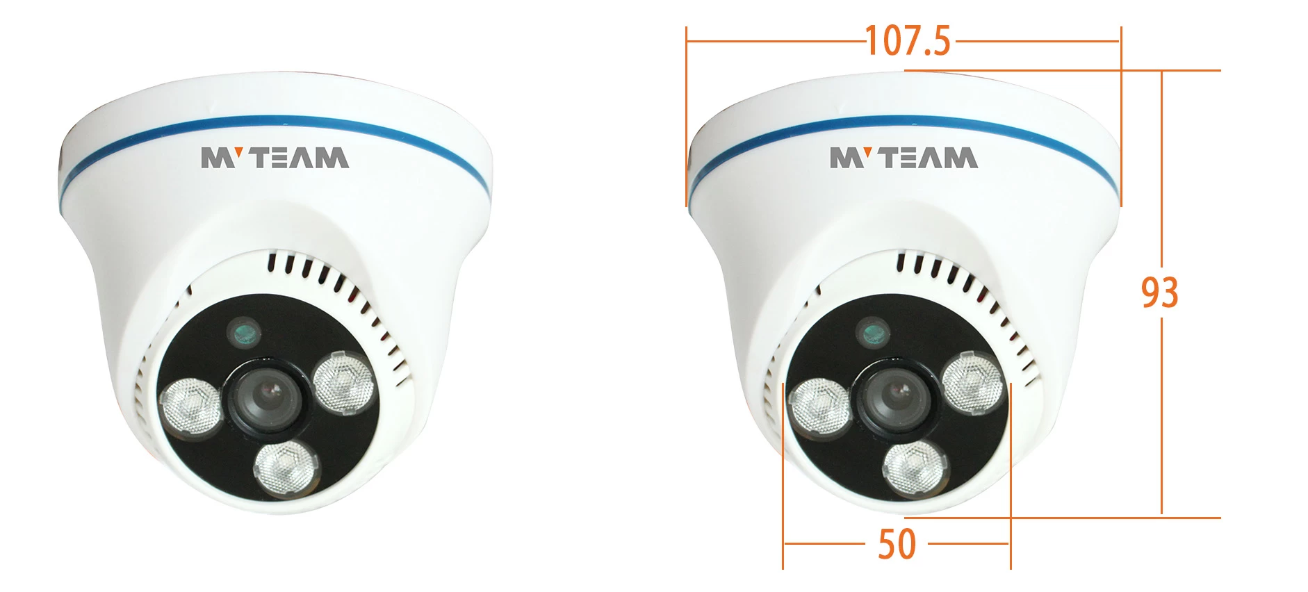 IR Cut Night Vision Hybrid Security Camera With TVI CVI AHD CVBS Analog Modes MVT-TAH43N