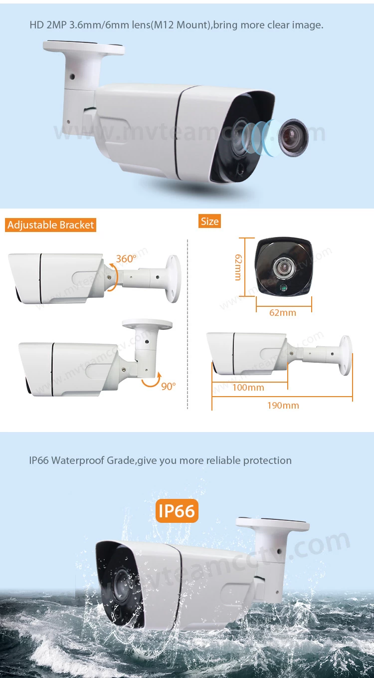 2017 Hot Sale Outdoor 4MP Security Camera System OEM AHD  CCTV Camera(MVT-AH12W)