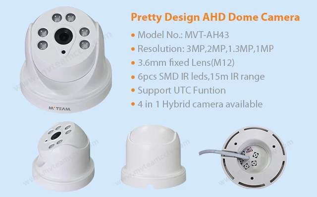 New Arrival in Nov.! Pretty Design Dome AHD Camera with SMD IR Leds
