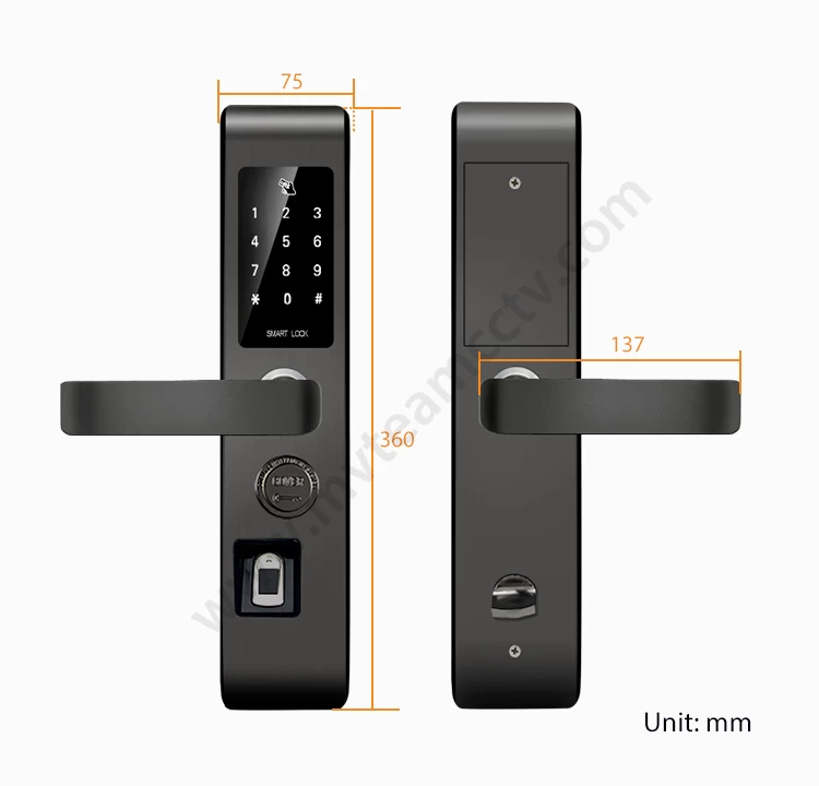 WiFi Smart Front Door Lock Safe And Intelligent Keyless Life Luxurious Stainless Steel Fingerprint Bluetooth Smart Lock