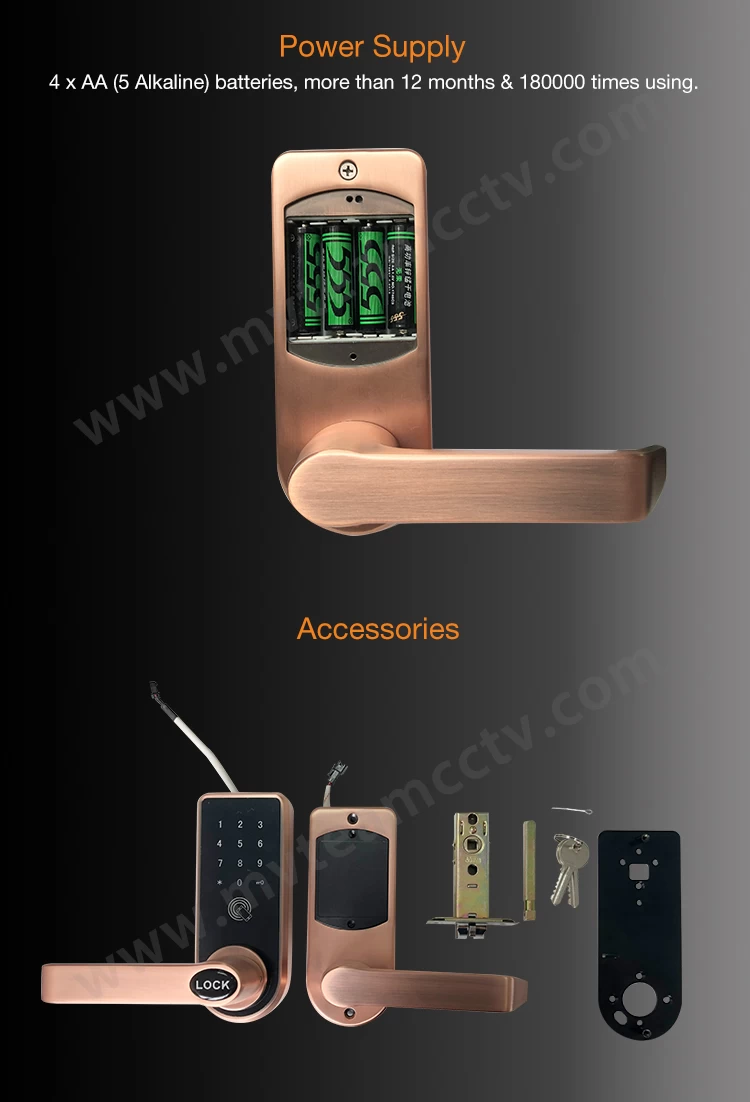 American Standard Door Lock Phone Controlled Bluetooth APP SMS WiFi Electronic Security Keyless Digital Smart Door Lock
