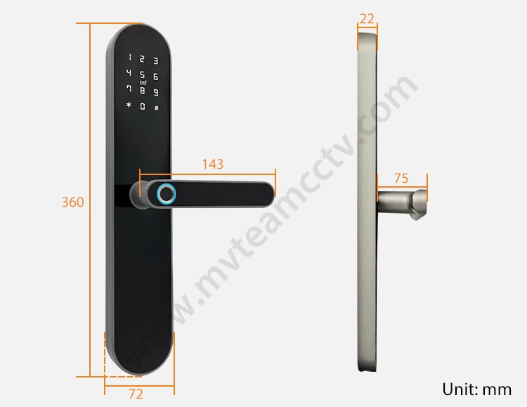 China Factory Price Fingerprint Smart Door Lock Digital M1 Card WiFi APP Bluetooth Smart Home Hotel WiFi Door Lock System