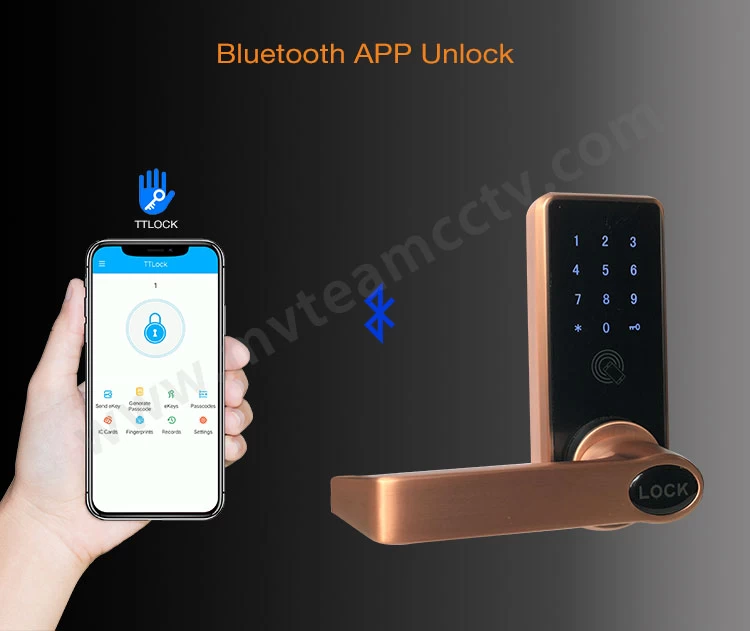 American Standard Door Lock Phone Controlled Bluetooth APP SMS WiFi Electronic Security Keyless Digital Smart Door Lock