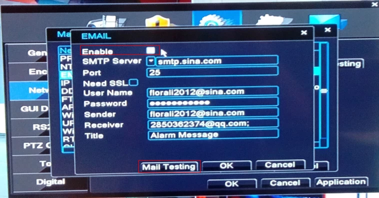 How to set email notification for MVTEAM 5 in 1 DVR?
