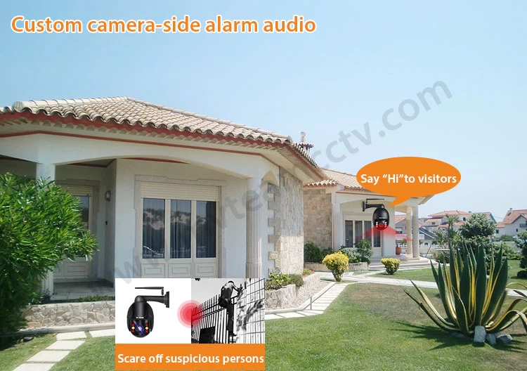 Vandal Proof Metal Housing 2.5 Inch Mini PTZ Camera 4X Zoom Waterproof IP66 1080P Smart Home WiFi Security Camera