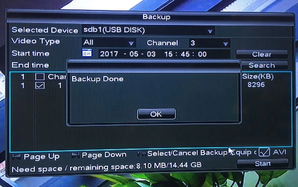 How to use USB flash disk to backup DVR video records(PAH51/53/55 series)?