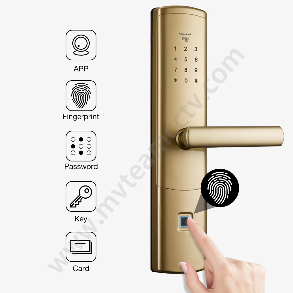 Phone Controlled Door Locks Digital WiFi Bluetooth Smart door lock With TTLOCK APP 