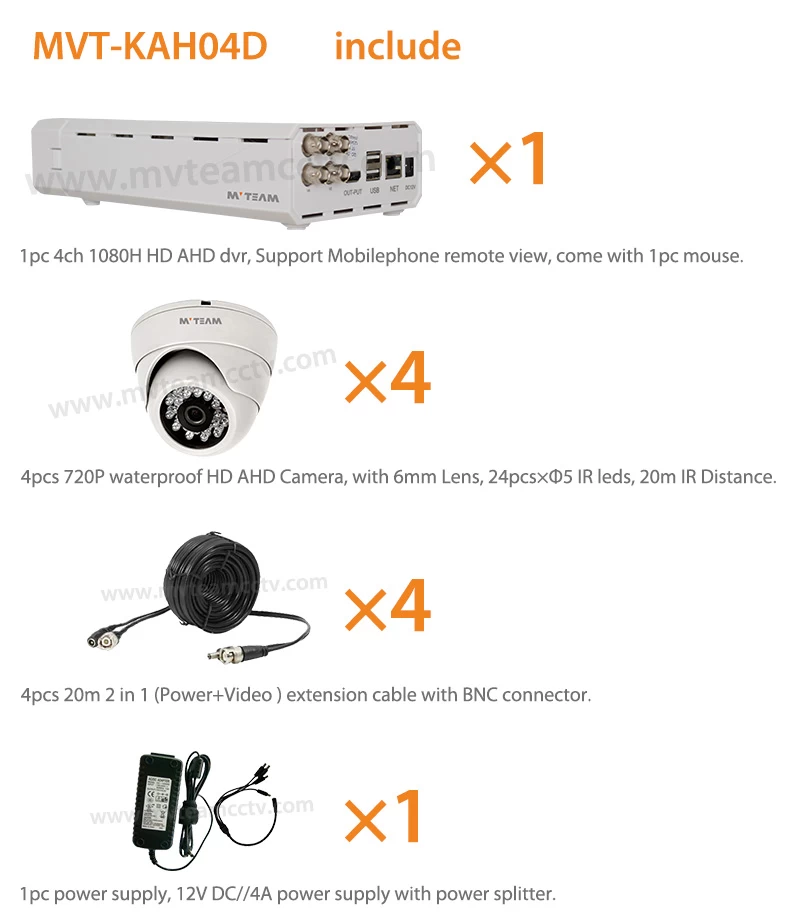 4CH CCTV System DVR Kit Low Cost MVT K04DH
