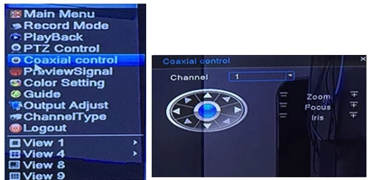 What settings of AHD cameras can be realized by UTC function?