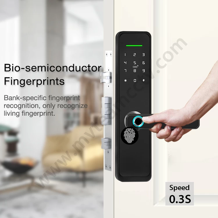 High Security Anti Theft Smart Lock Door Thumbprint Biometric Intelligent Electronic Fingerprint WiFi TTLock Tuya Door Lock 