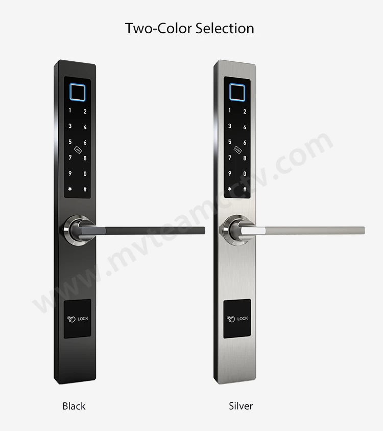 Slim Smart Lock For Aluminum Glass Door TTLock APP Smartphone Control WiFi Wireless Remote Fingerprint Door Lock 