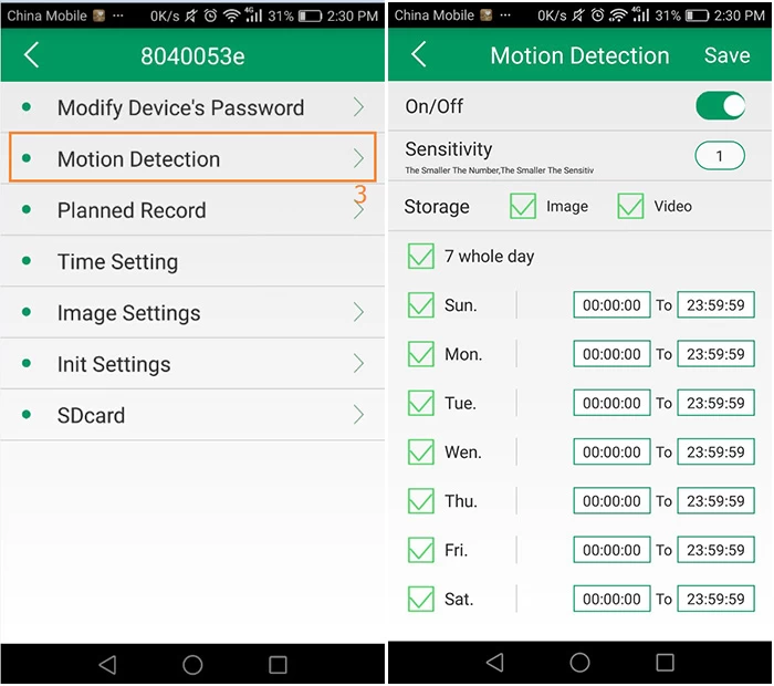 How to Set Motion Detection for Wifi IP Camera?