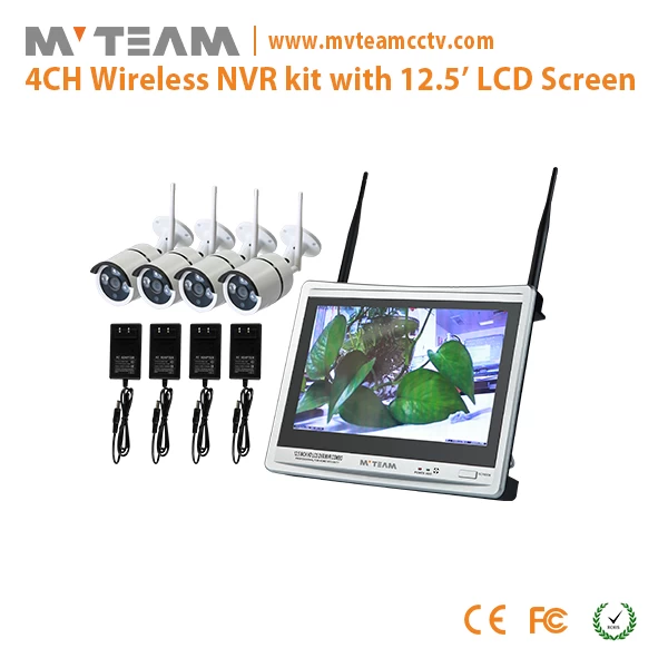 12.5" Inch Screen 4CH NVR Wireless Camera and Monitor Kit(MVT-K04B)